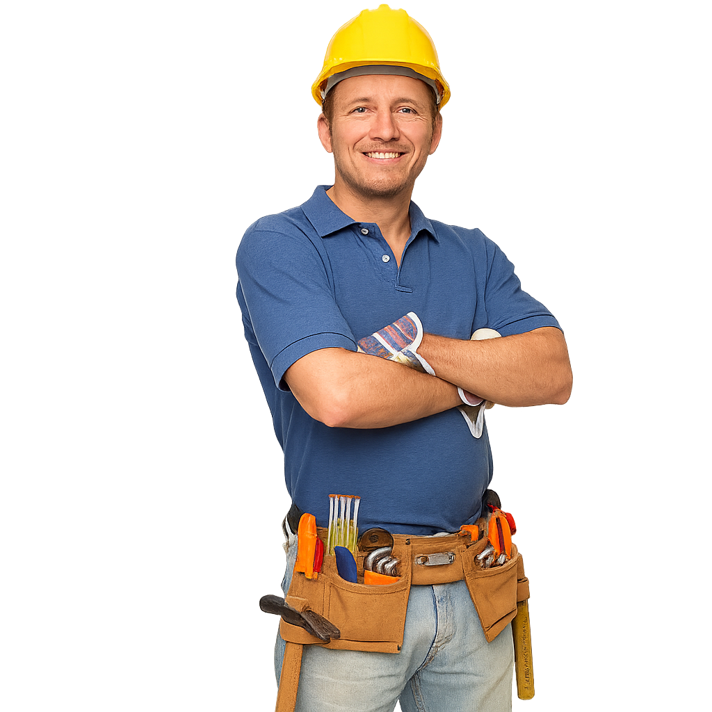 Professional tradesman at work