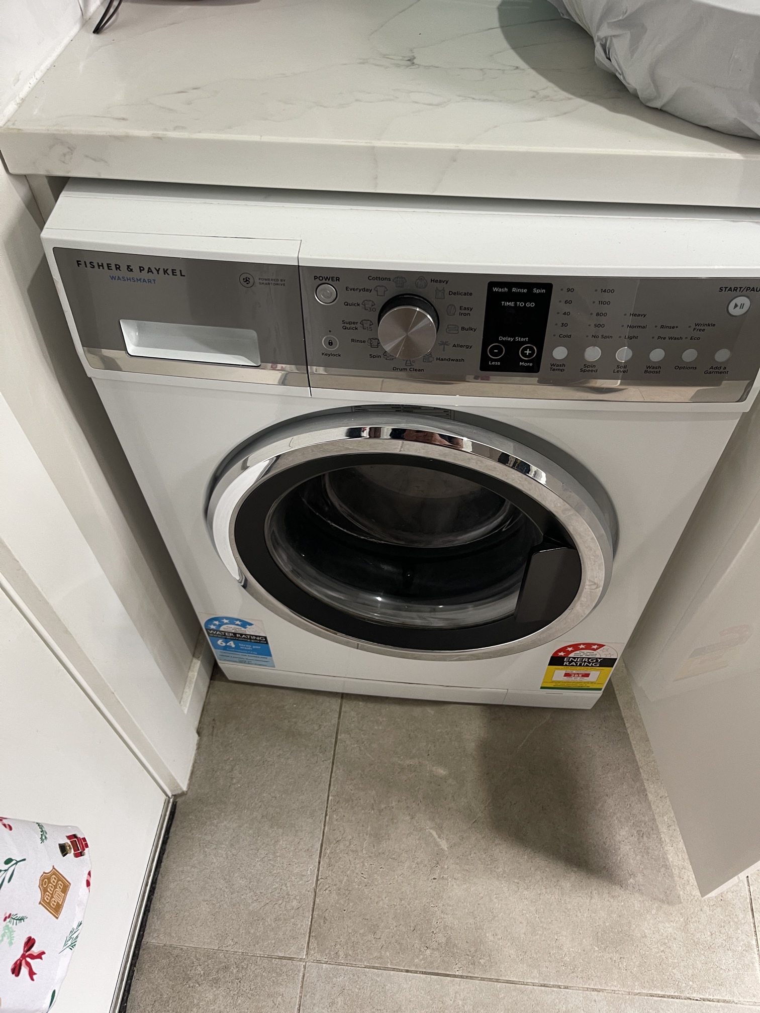 A front-loader washing machine after door seal replacement.